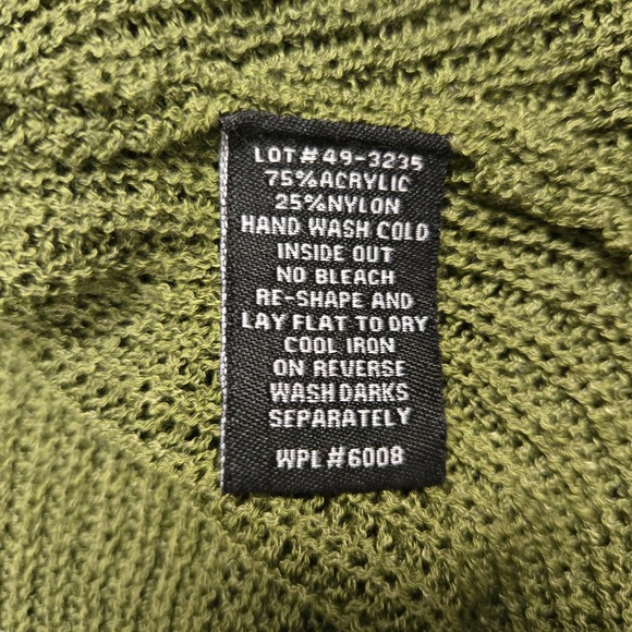 Rock & Roll Denim Womens Olive Green Knit Tank Top High Low Small 49-3235 - Picture 6 of 9